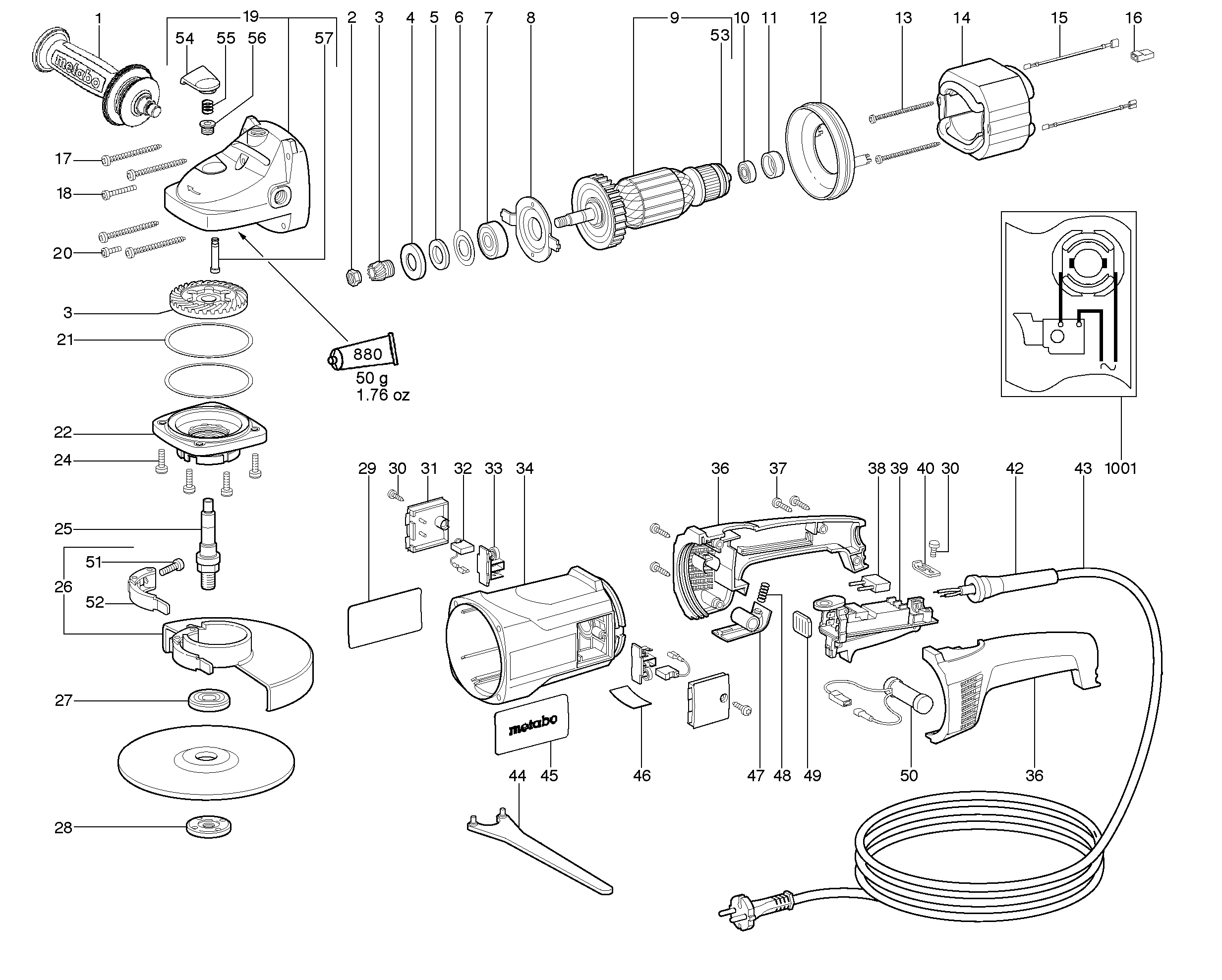 Большие угловые шлифмашины Metabo WX 21-180 (06401000)