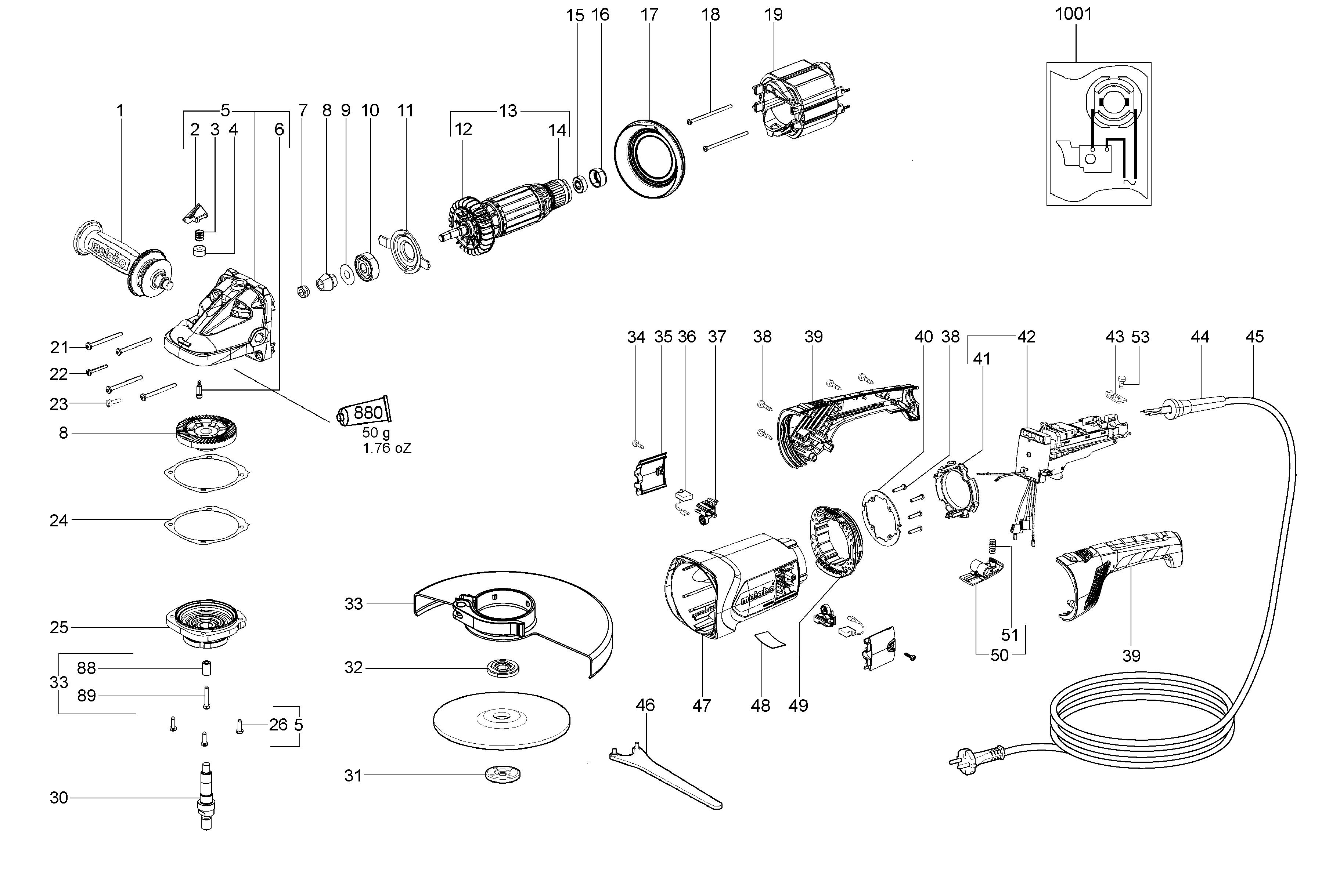 Большие угловые шлифмашины Metabo WX 22-180 (06457000)