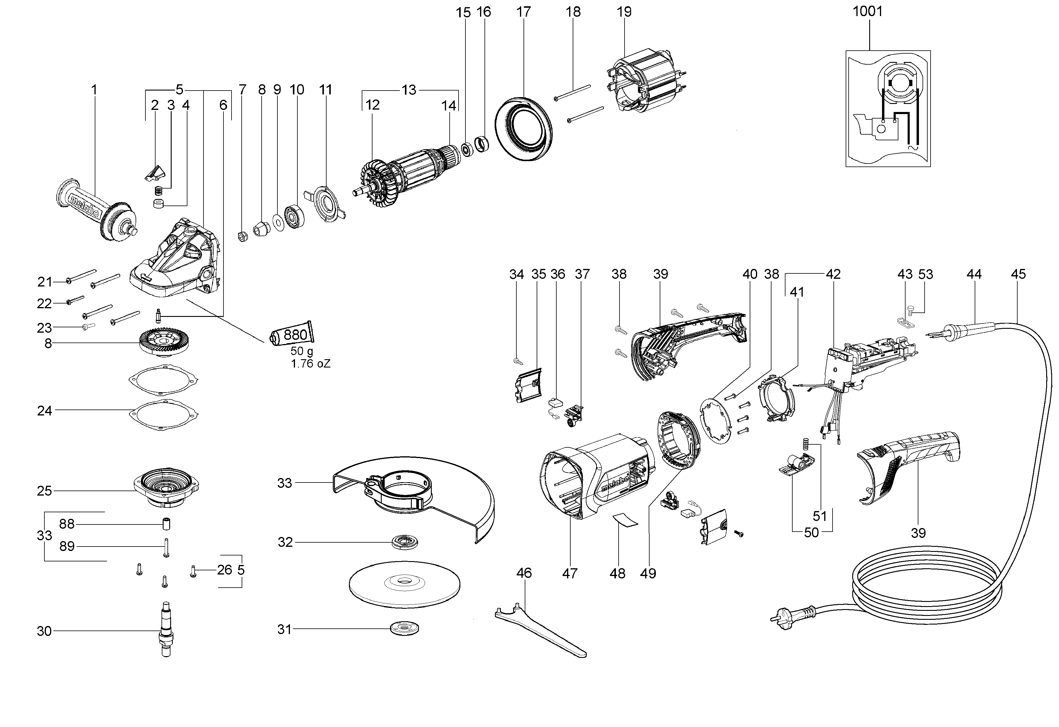 Большие угловые шлифмашины Metabo WX 22-180 (06457001)