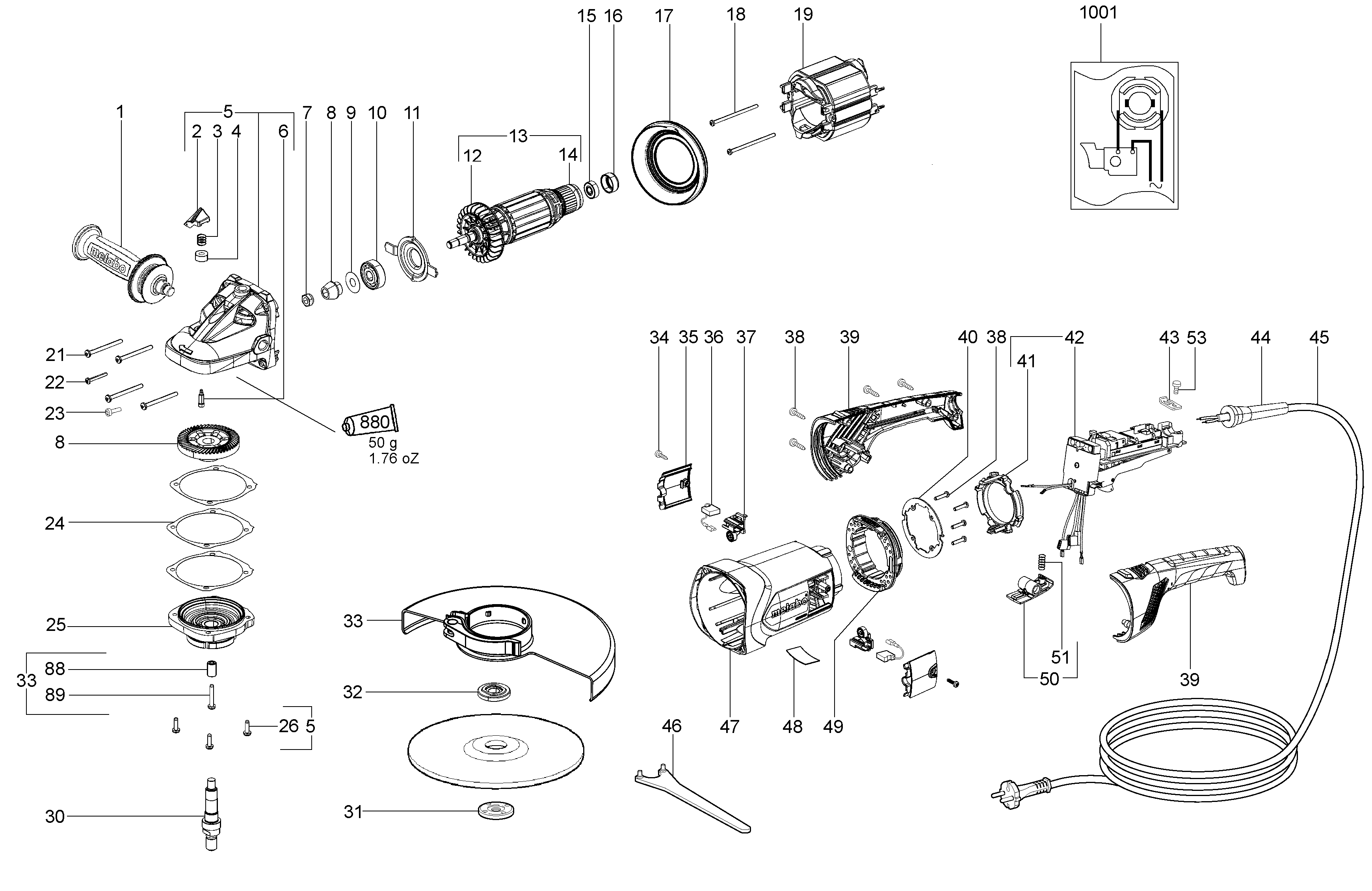 Большие угловые шлифмашины Metabo WX 22-230 (06459000)