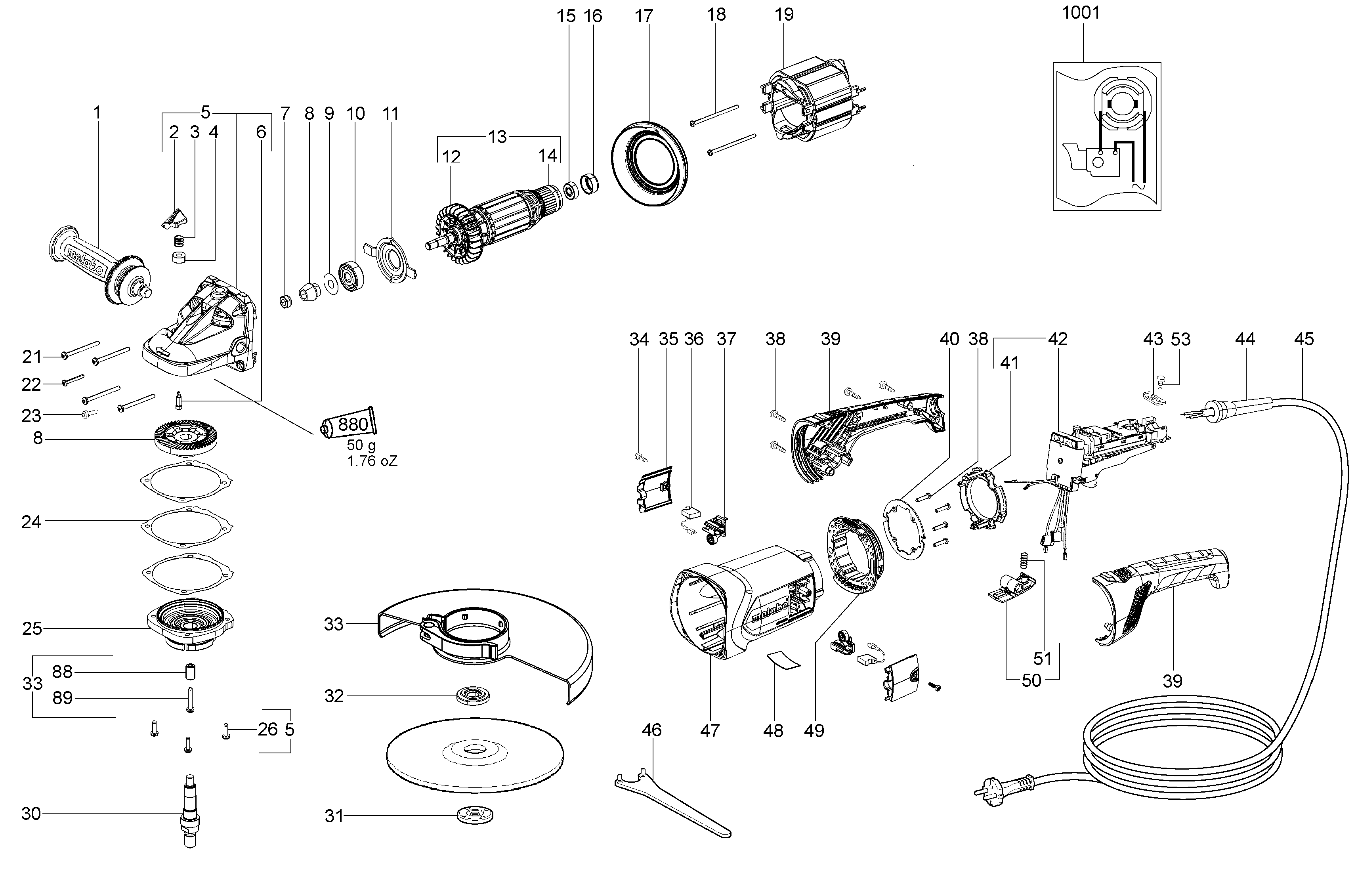 Большие угловые шлифмашины Metabo WX 22-230 (06459261)