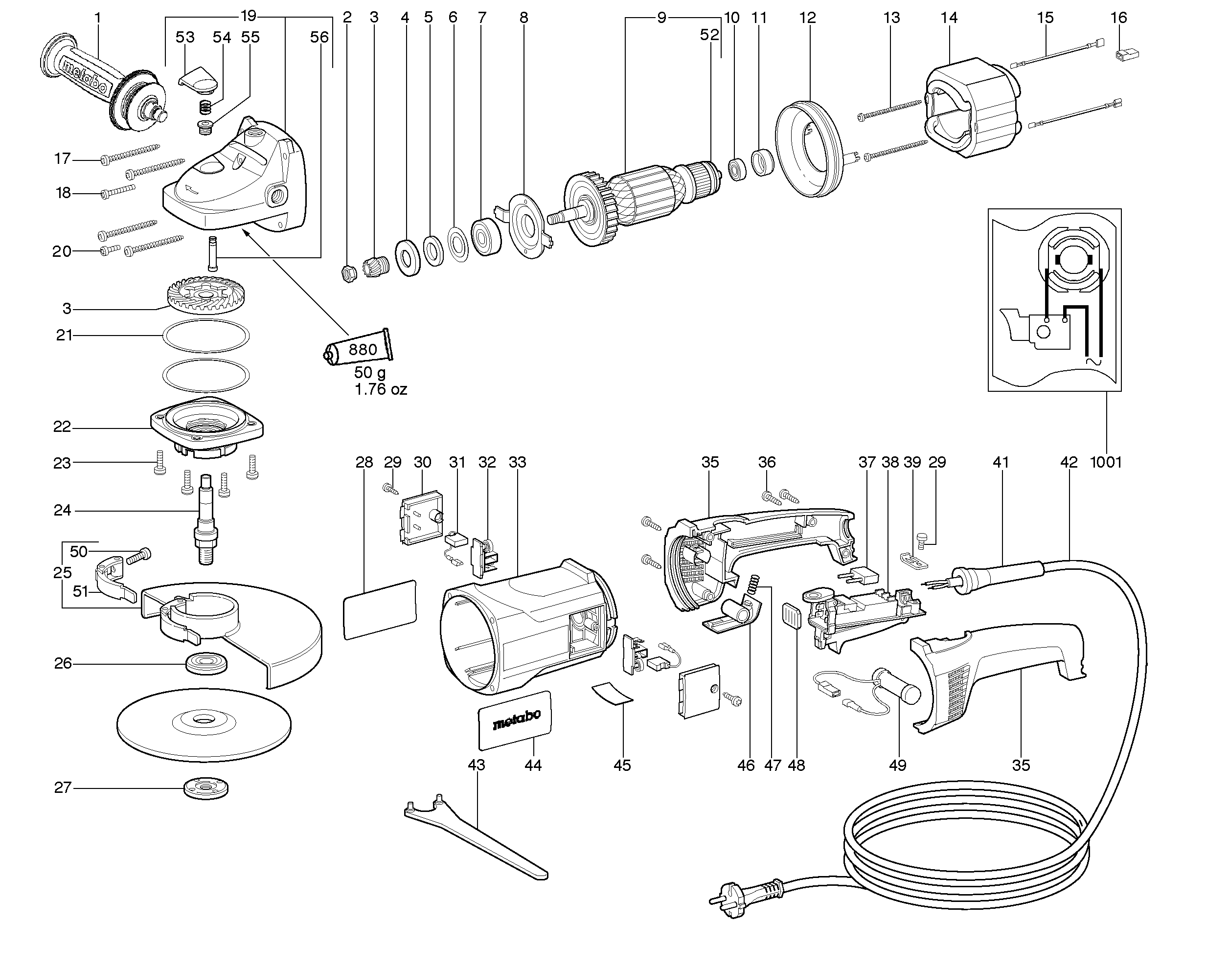 Большие угловые шлифмашины Metabo WX 23-180 (06411000)