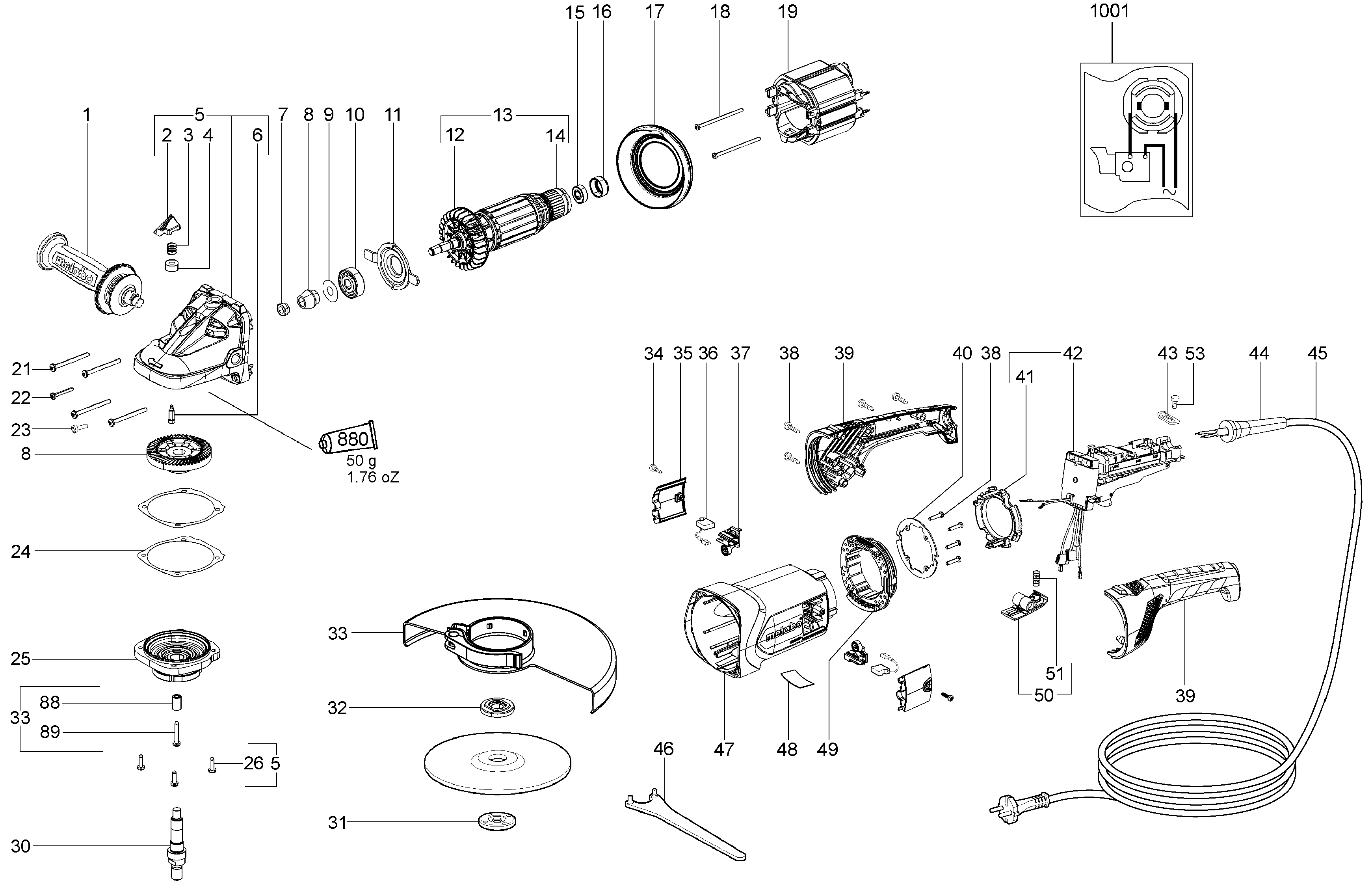 Большие угловые шлифмашины Metabo WX 24-180 (06446000)