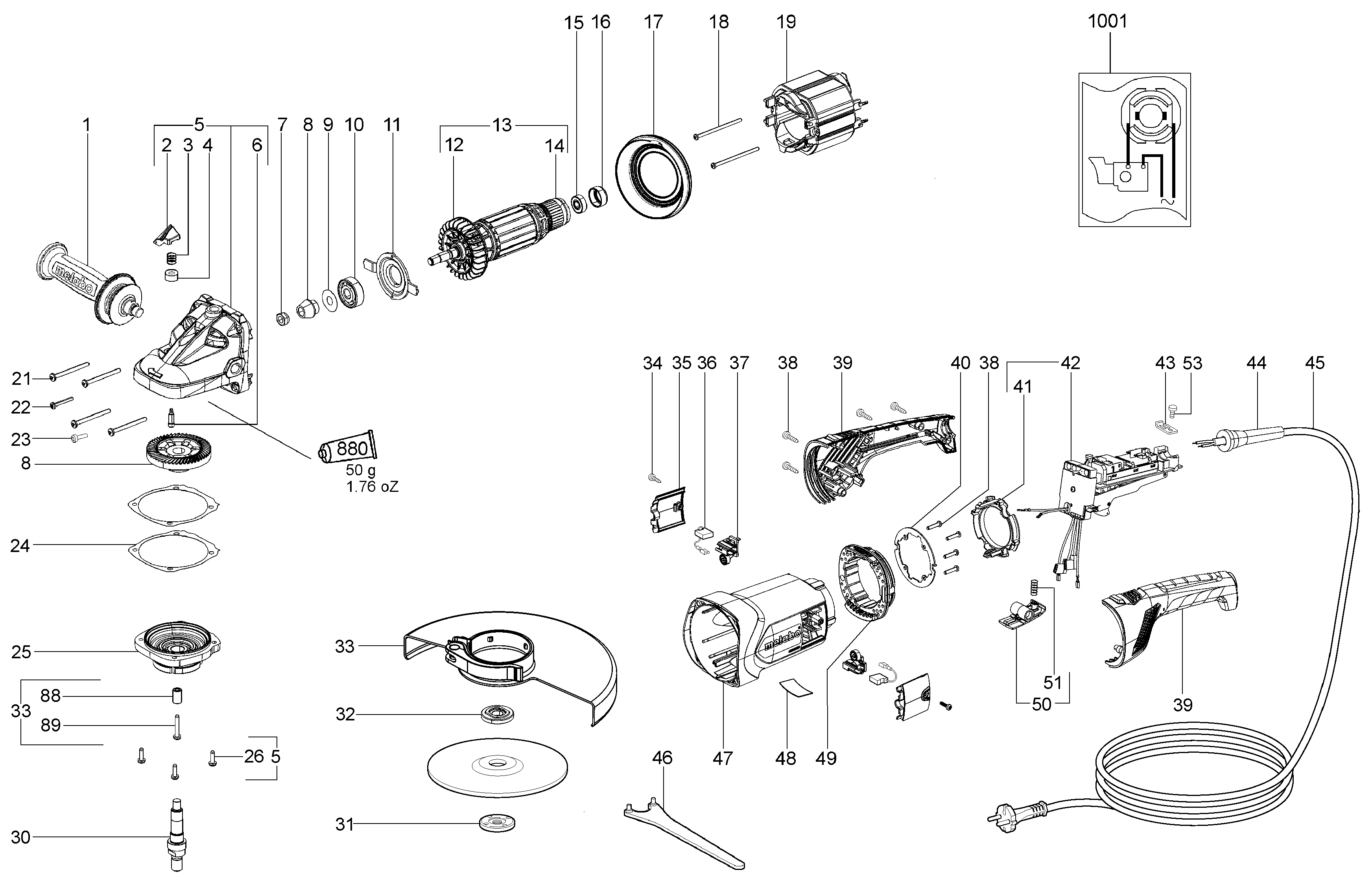 Большие угловые шлифмашины Metabo WX 24-180 (06446001)