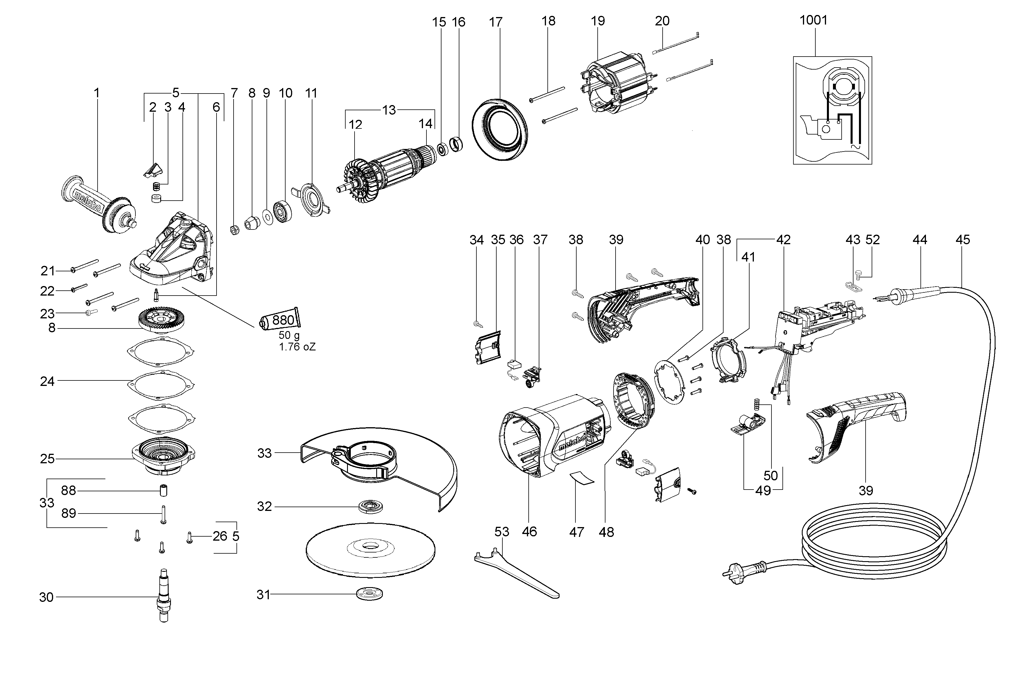 Большие угловые шлифмашины Metabo WX Partner Edition (20043001)