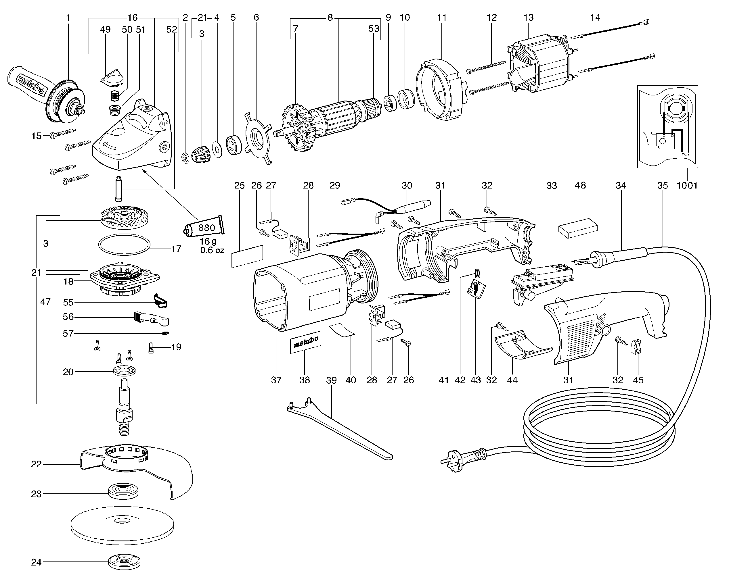 Большие угловые шлифмашины Metabo W 14-125 Ergo (06250001)