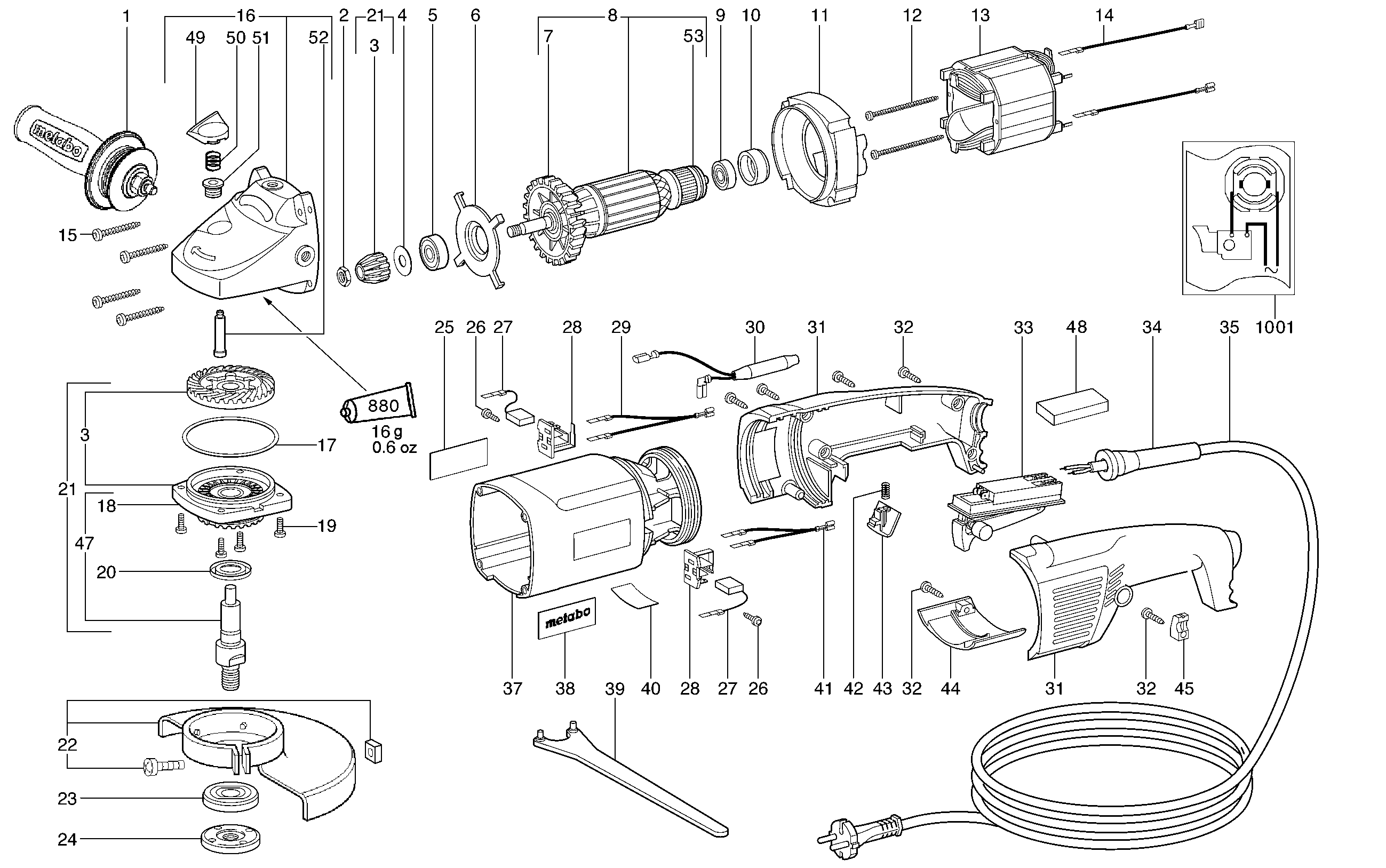 Большие угловые шлифмашины Metabo W 14-125 Ergo (06250260)