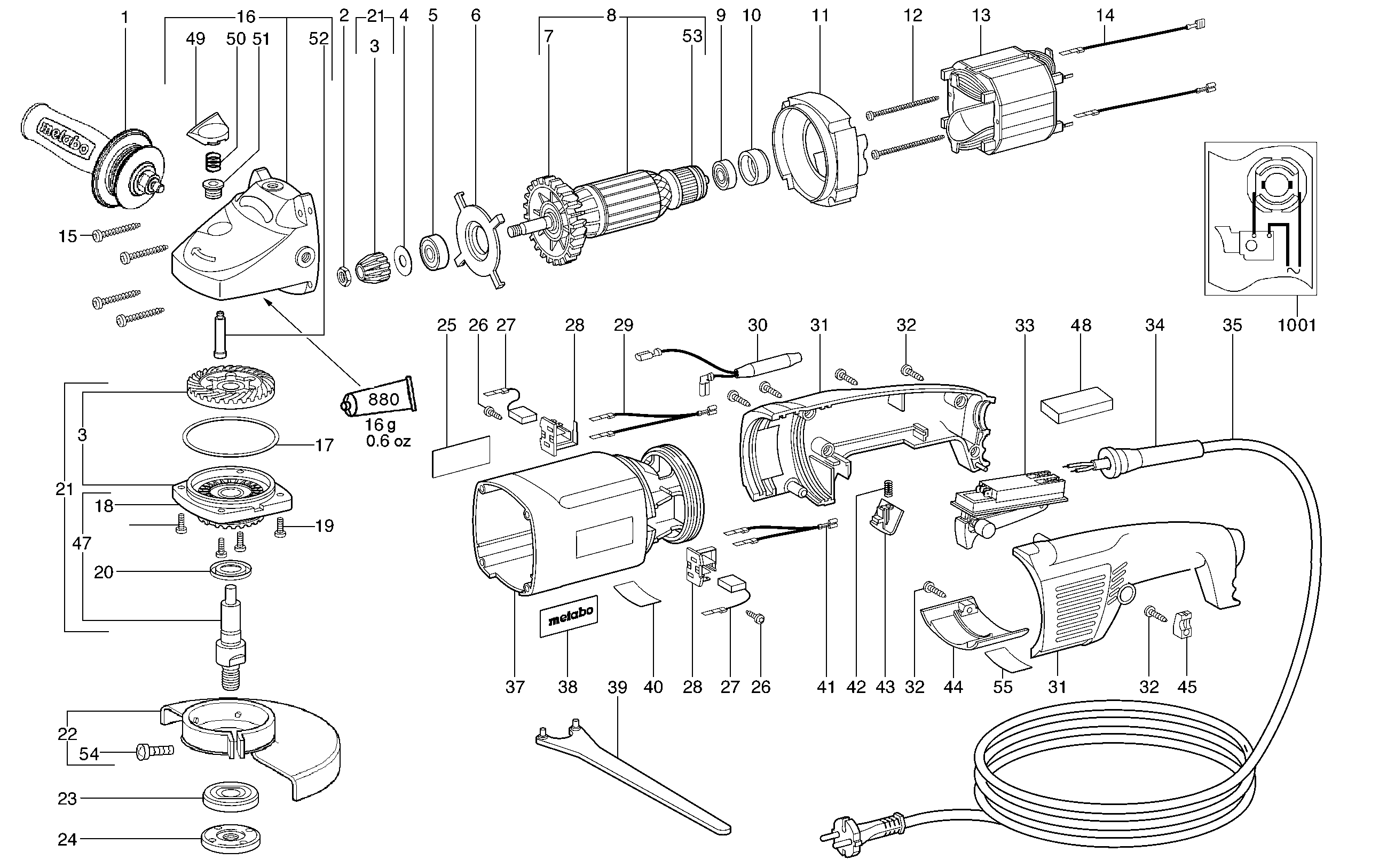 Большие угловые шлифмашины Metabo W 14-150 Ergo (06251000)