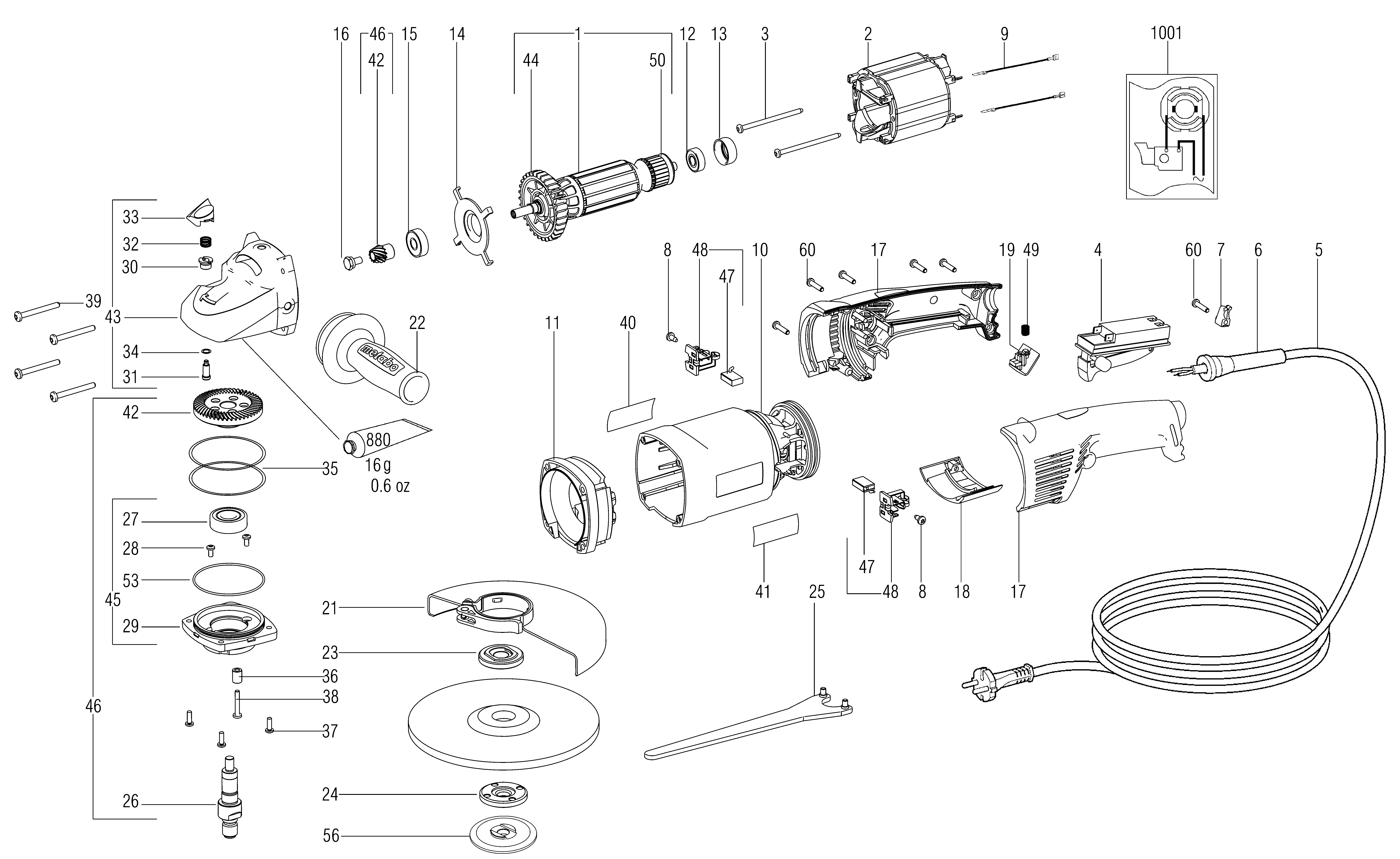 Большие угловые шлифмашины Metabo W 17-180 (00177000)