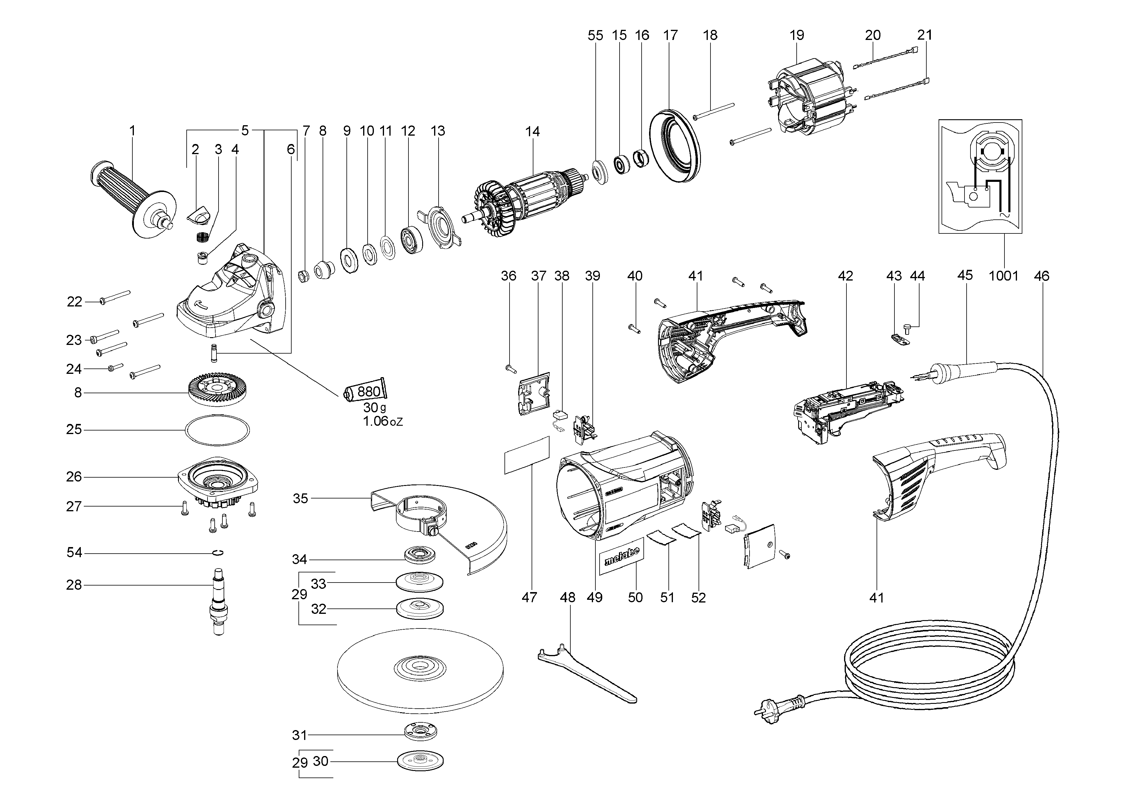 Большие угловые шлифмашины Metabo W 2000 (06418000)