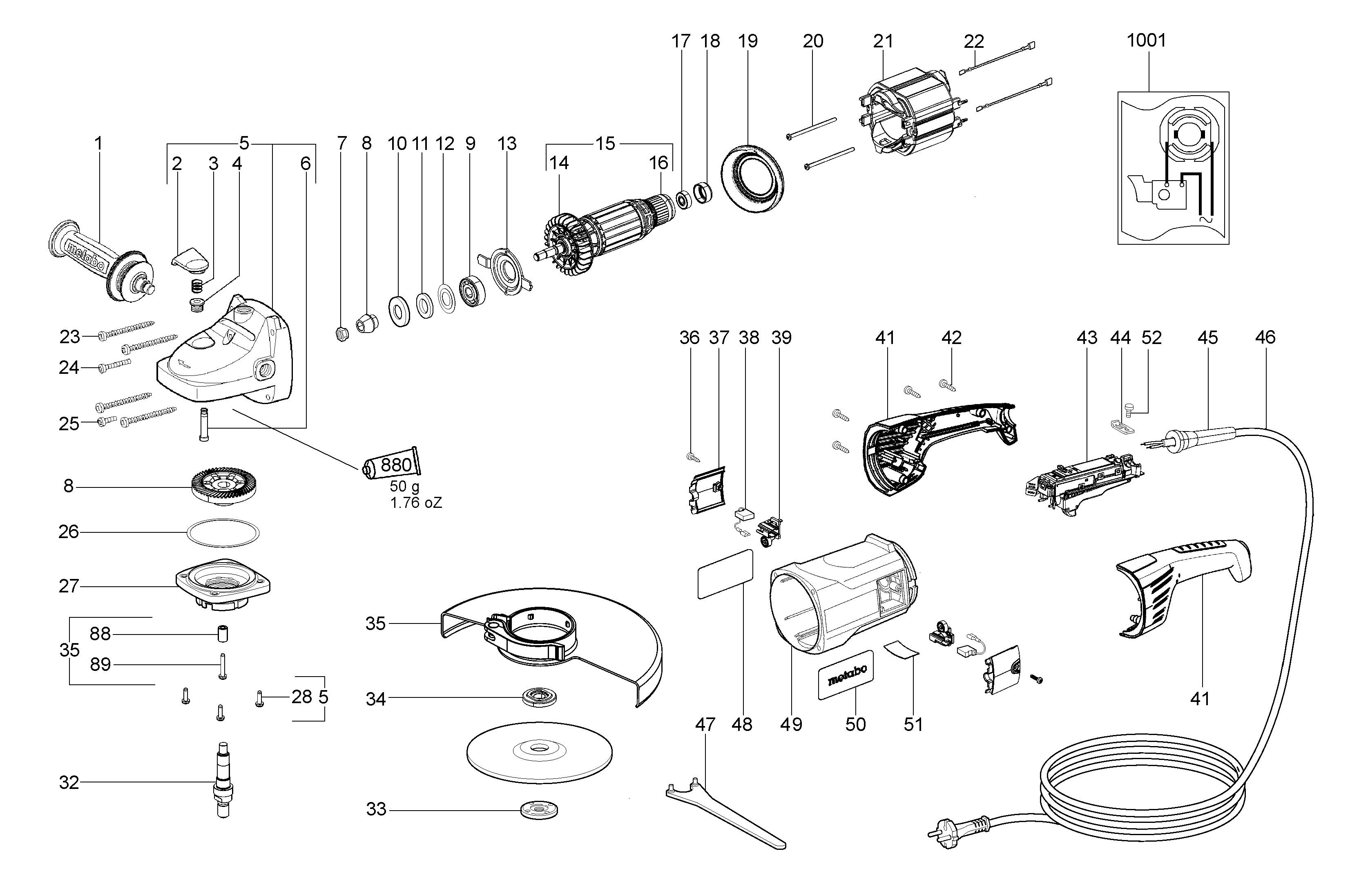 Большие угловые шлифмашины Metabo W 21-180 (06440000)