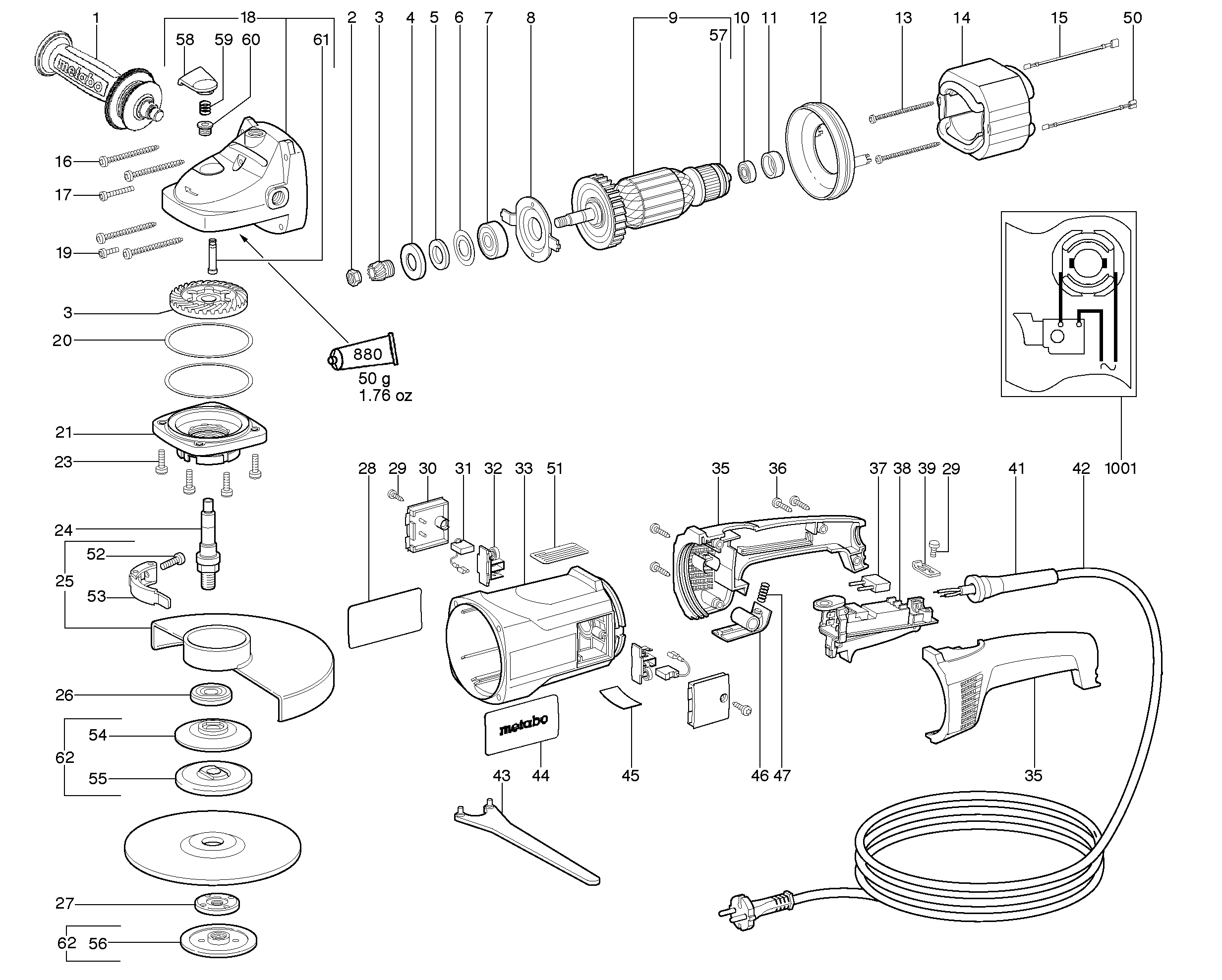 Большие угловые шлифмашины Metabo W 21-230 (06405000)