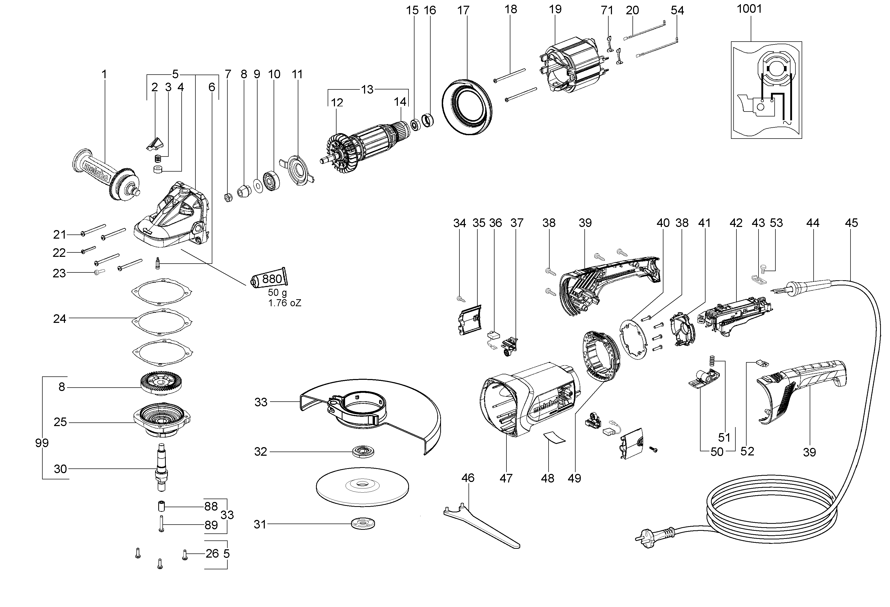 Большие угловые шлифмашины Metabo W 22-180 MVT (06461260)