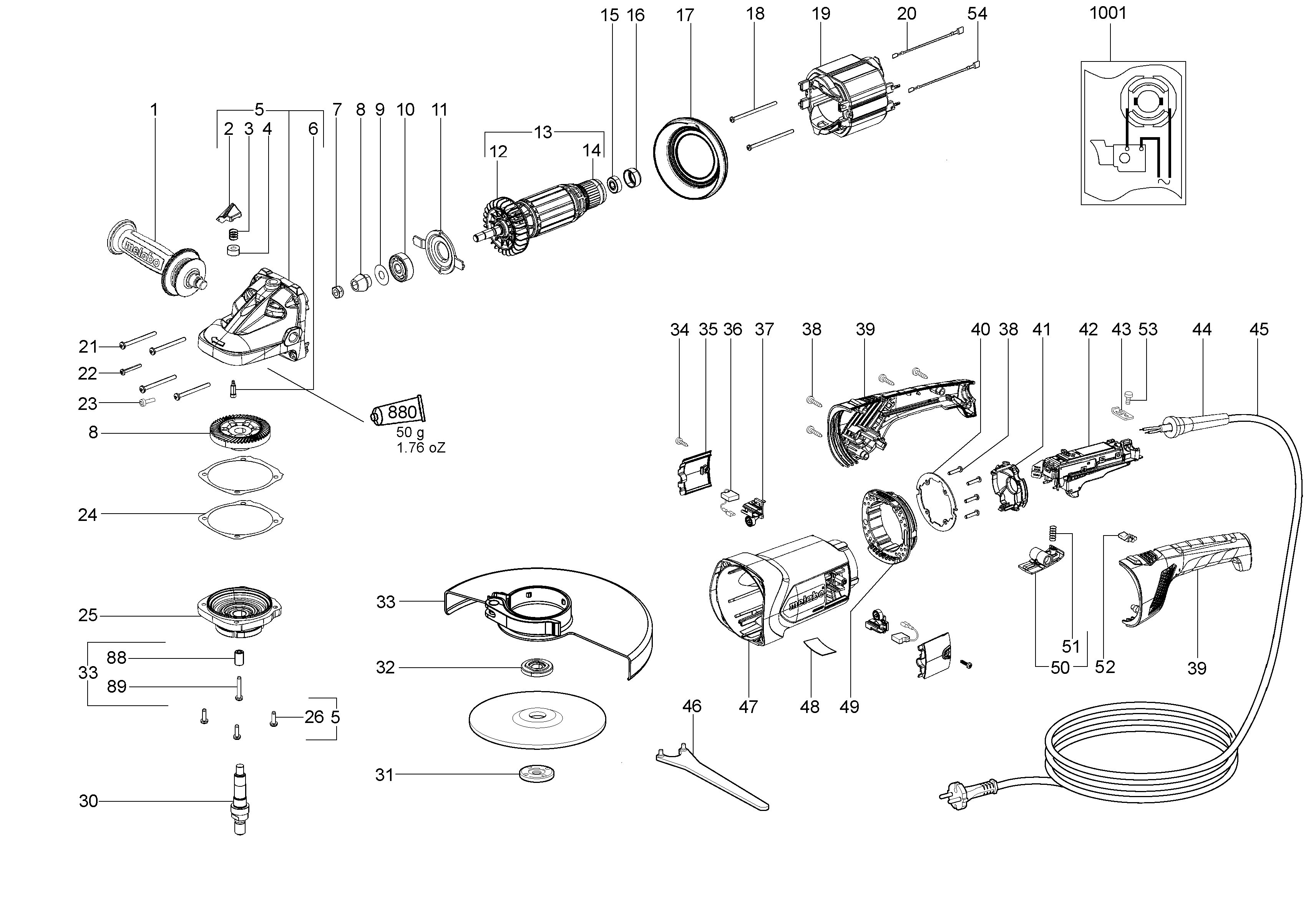 Большие угловые шлифмашины Metabo W 22-180 (06456000)