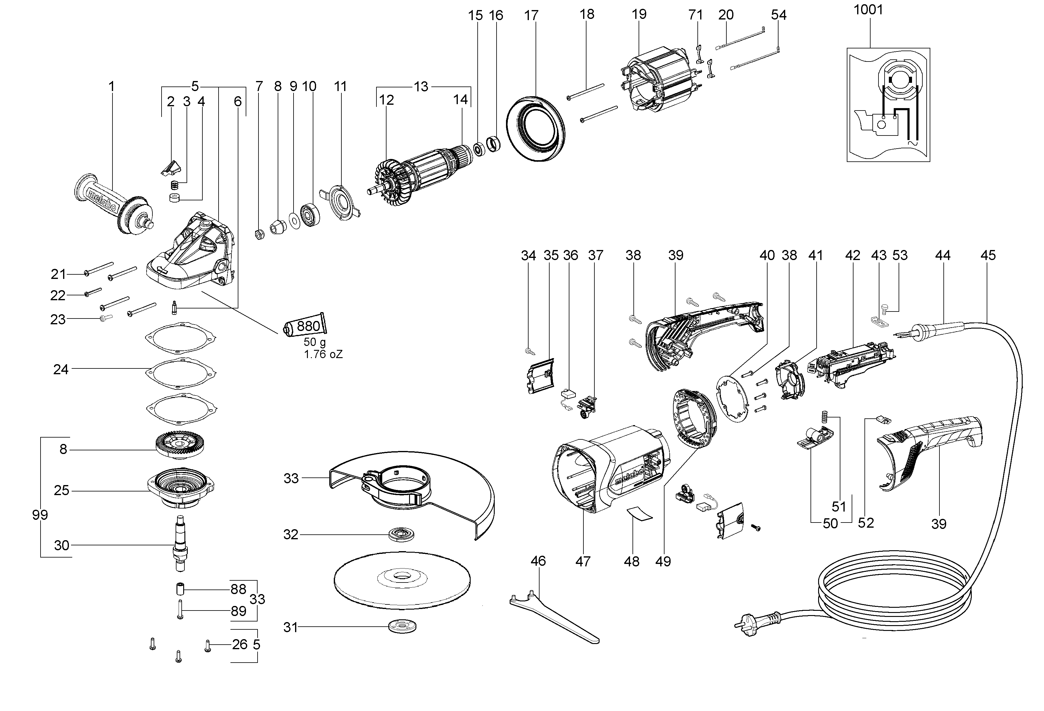 Большие угловые шлифмашины Metabo W 22-230 MVT (06462260)