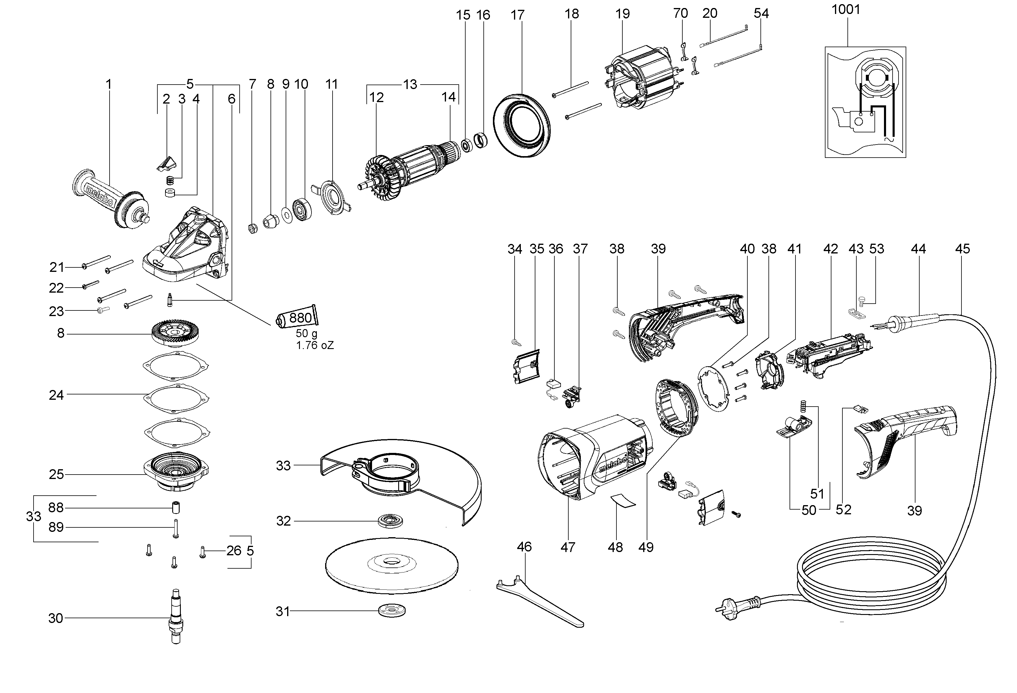 Большие угловые шлифмашины Metabo W 22-230 (06458000)