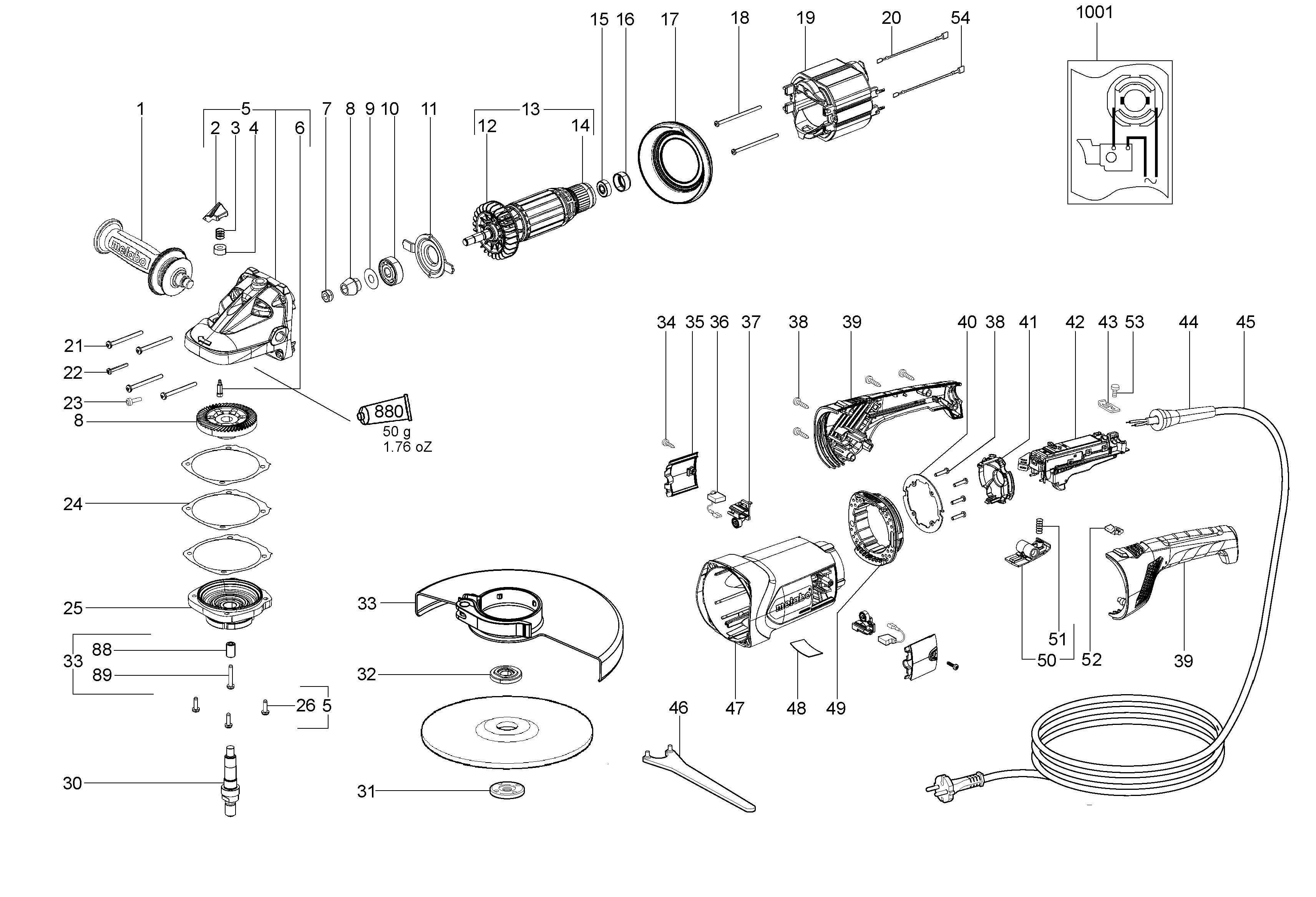 Большие угловые шлифмашины Metabo W 22-230 (06458261)