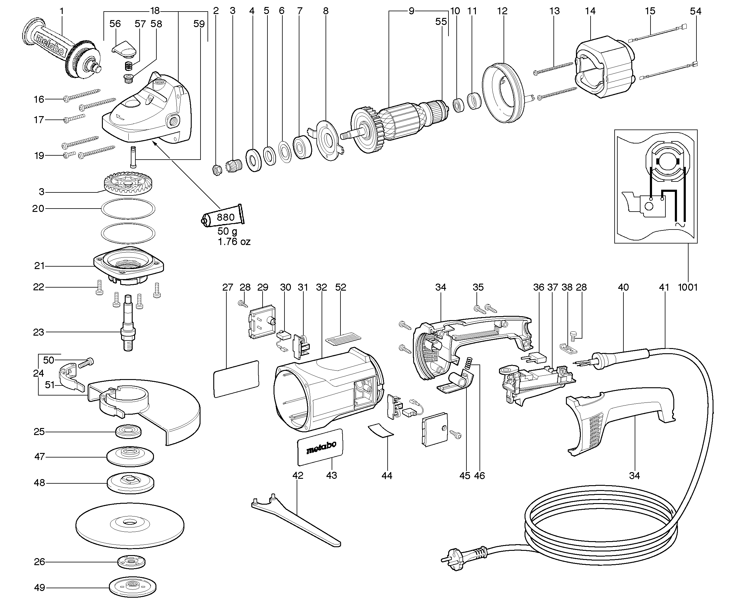 Большие угловые шлифмашины Metabo W 23-180 (06410000)