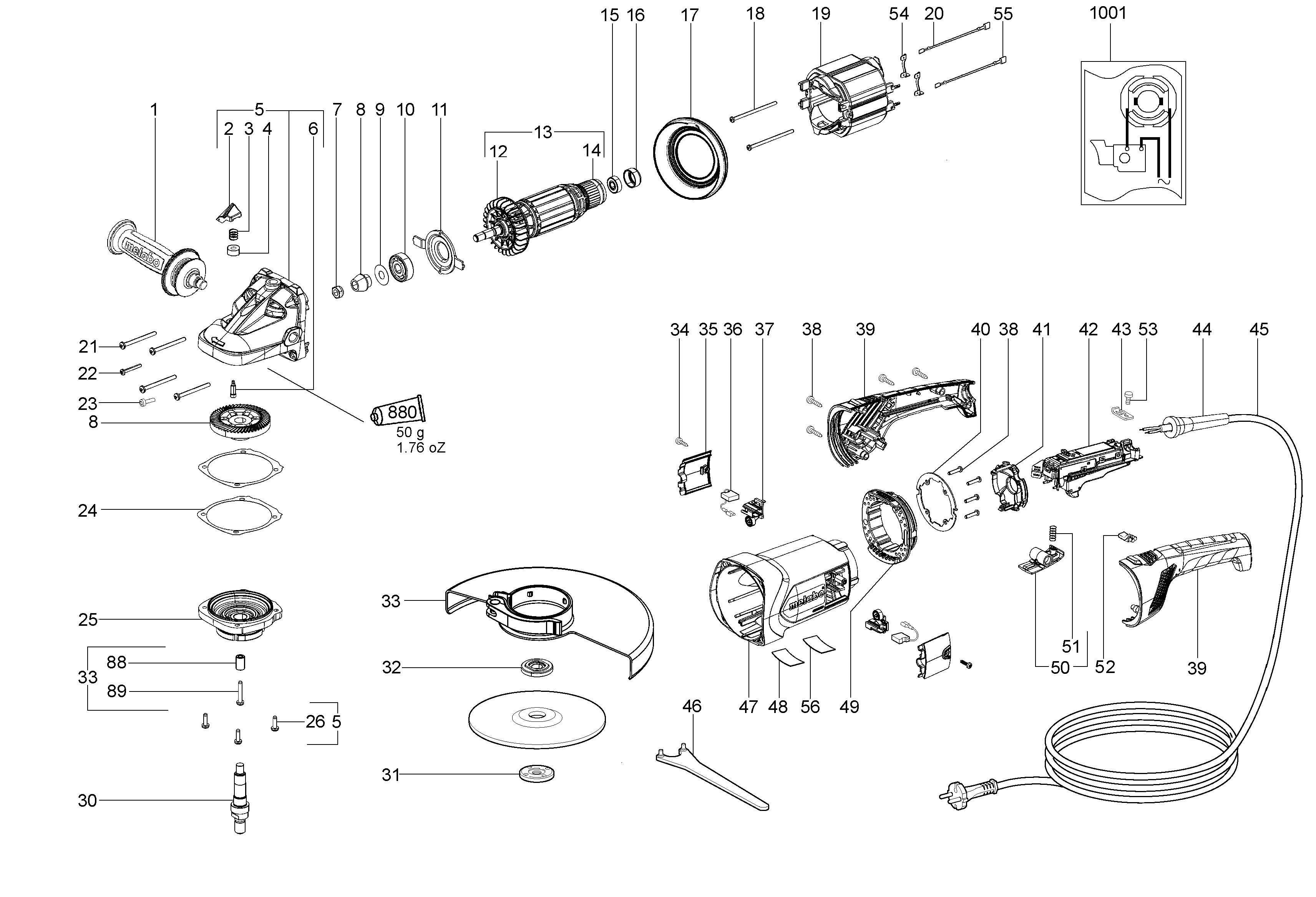 Большие угловые шлифмашины Metabo W 24-180 (06445000)