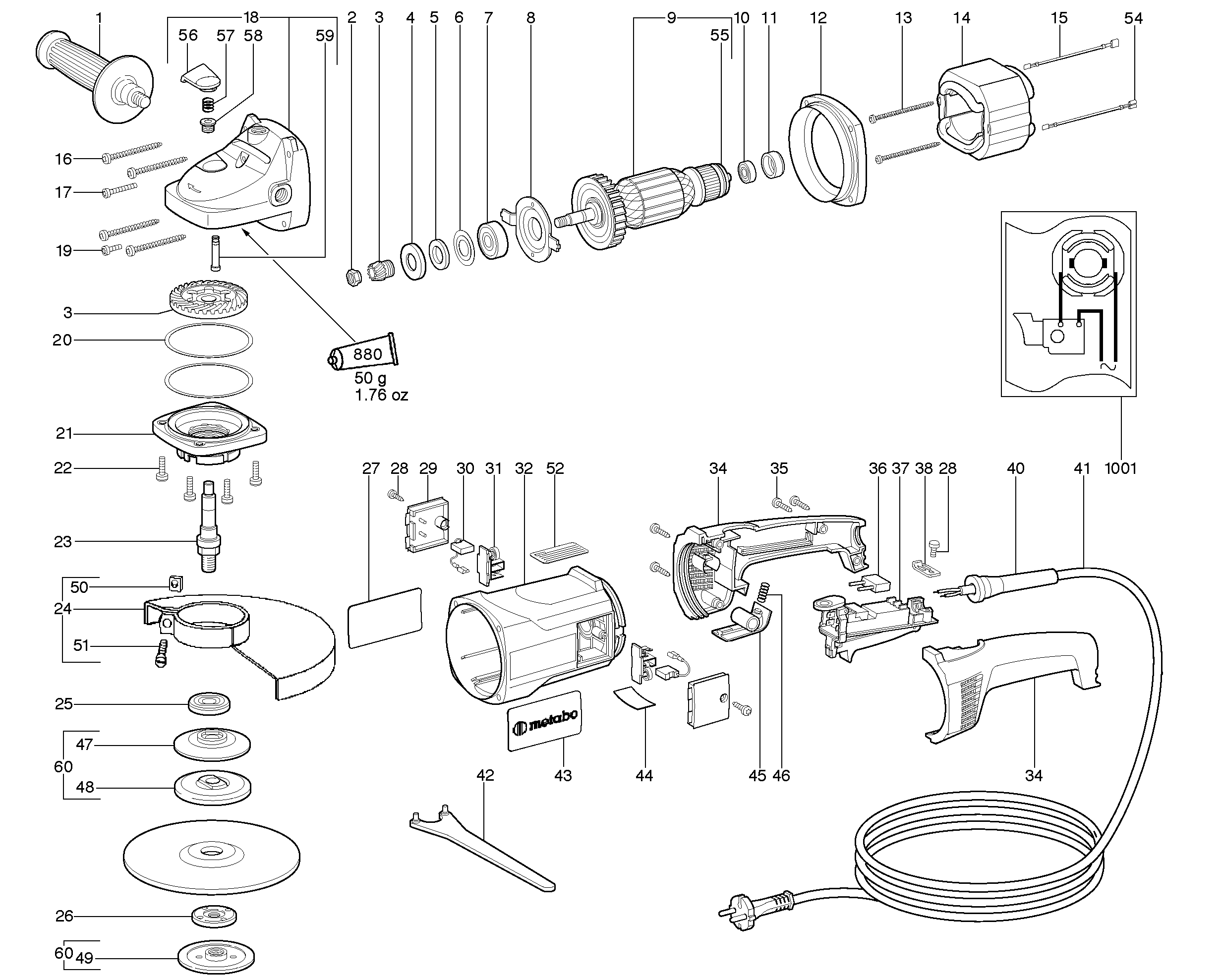 Большие угловые шлифмашины Metabo W 25-180 (06423000)