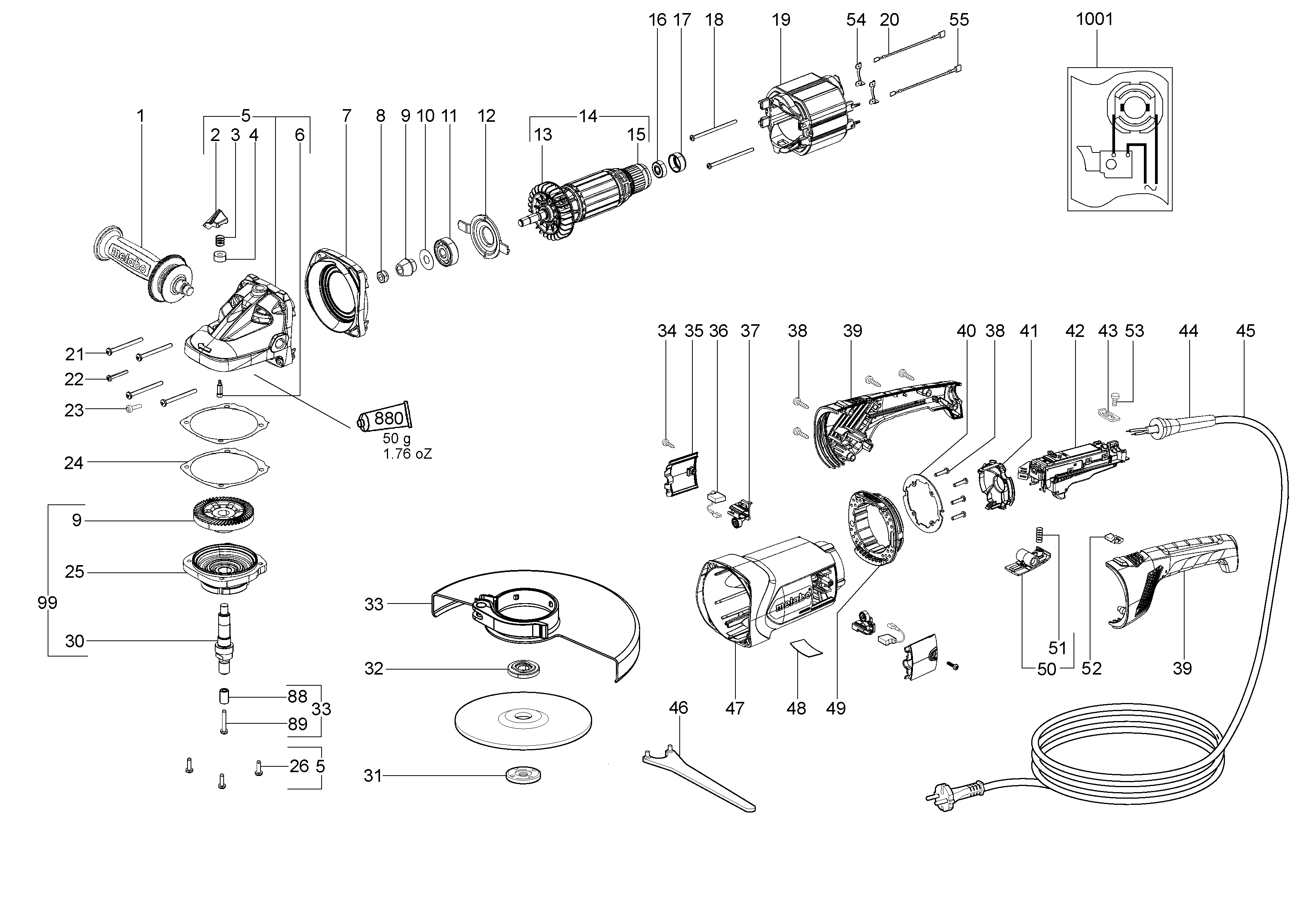 Большие угловые шлифмашины Metabo W 26-180 MVT (06473000)