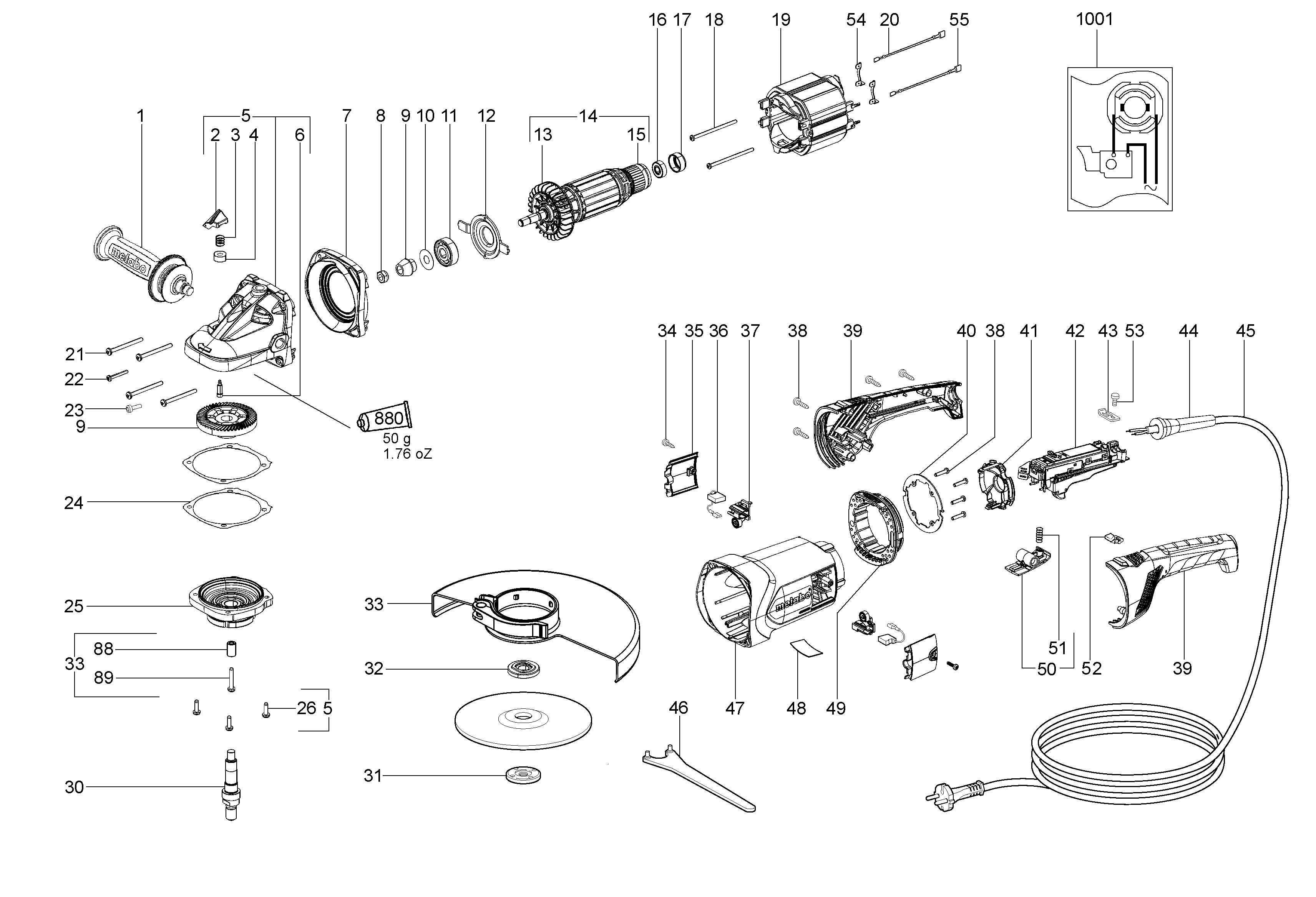 Большие угловые шлифмашины Metabo W 26-180 (06452001)