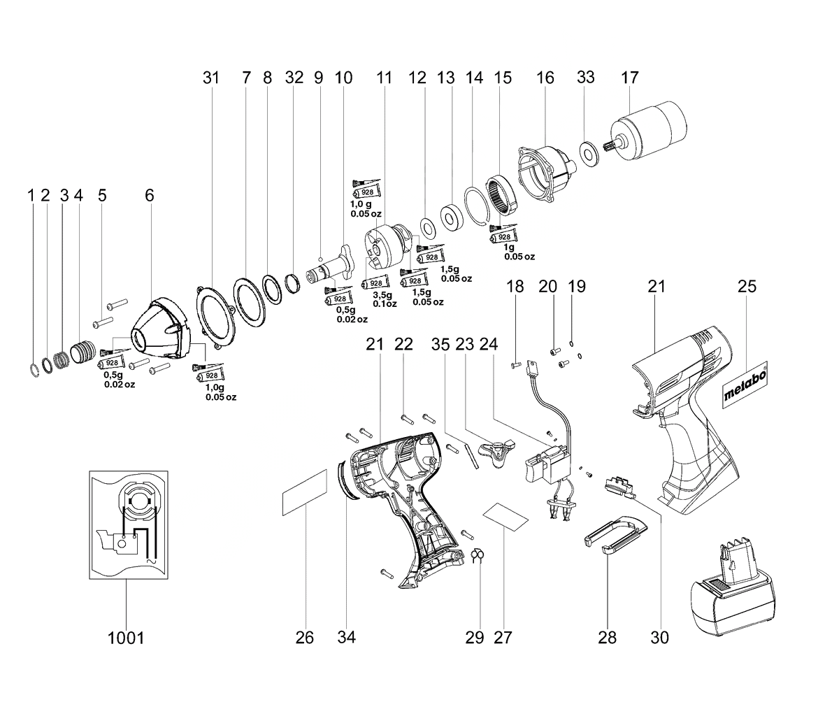 ЗАПЧАСТИ ДЛЯ ГАЙКОВЕРТА АККУМУЛЯТОРНОГО УДАРНОГО METABO SSP 12 (ТИП 02160000)