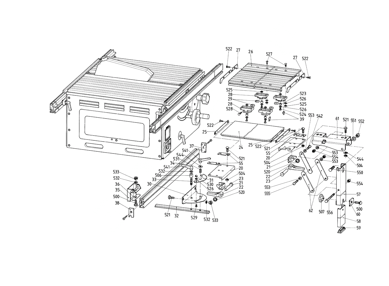 ЗАПЧАСТИ ДЛЯ КАРЕТКИ РАЗДВИЖНОЙ METABO PK 255 (ТИП 0910052420 10)