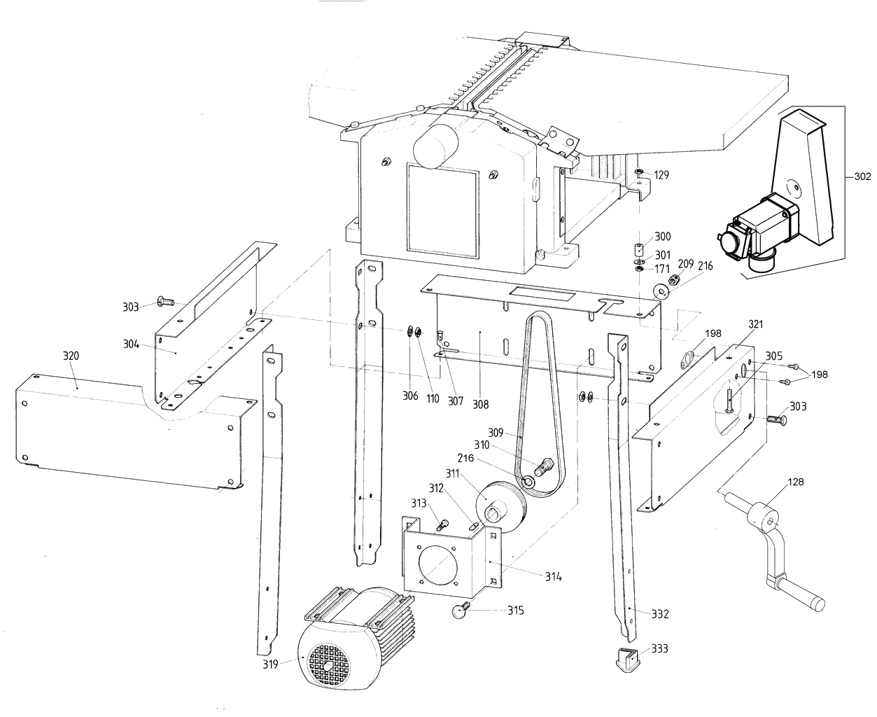 ЗАПЧАСТИ ДЛЯ СТАНКА ЭЛЕКТРИЧЕСКОГО СТРОГАЛЬНОГО (РЕЙСМУСА) METABO HC 260 C/2.8 DNB (ТИП 0114026100 12) (ЧАСТЬ 3)