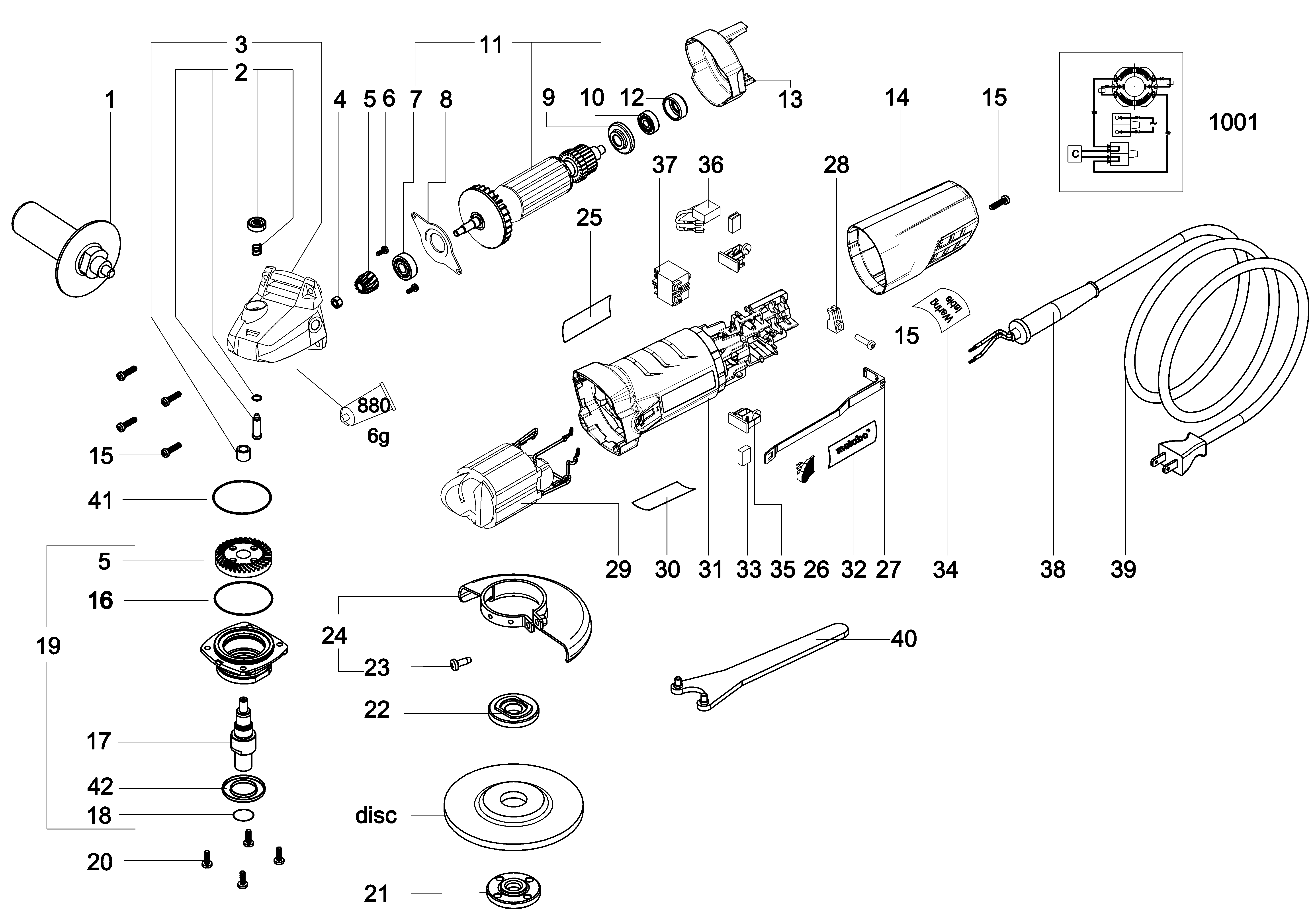 Малые угловые шлифмашины Metabo W 85125 (18106001)