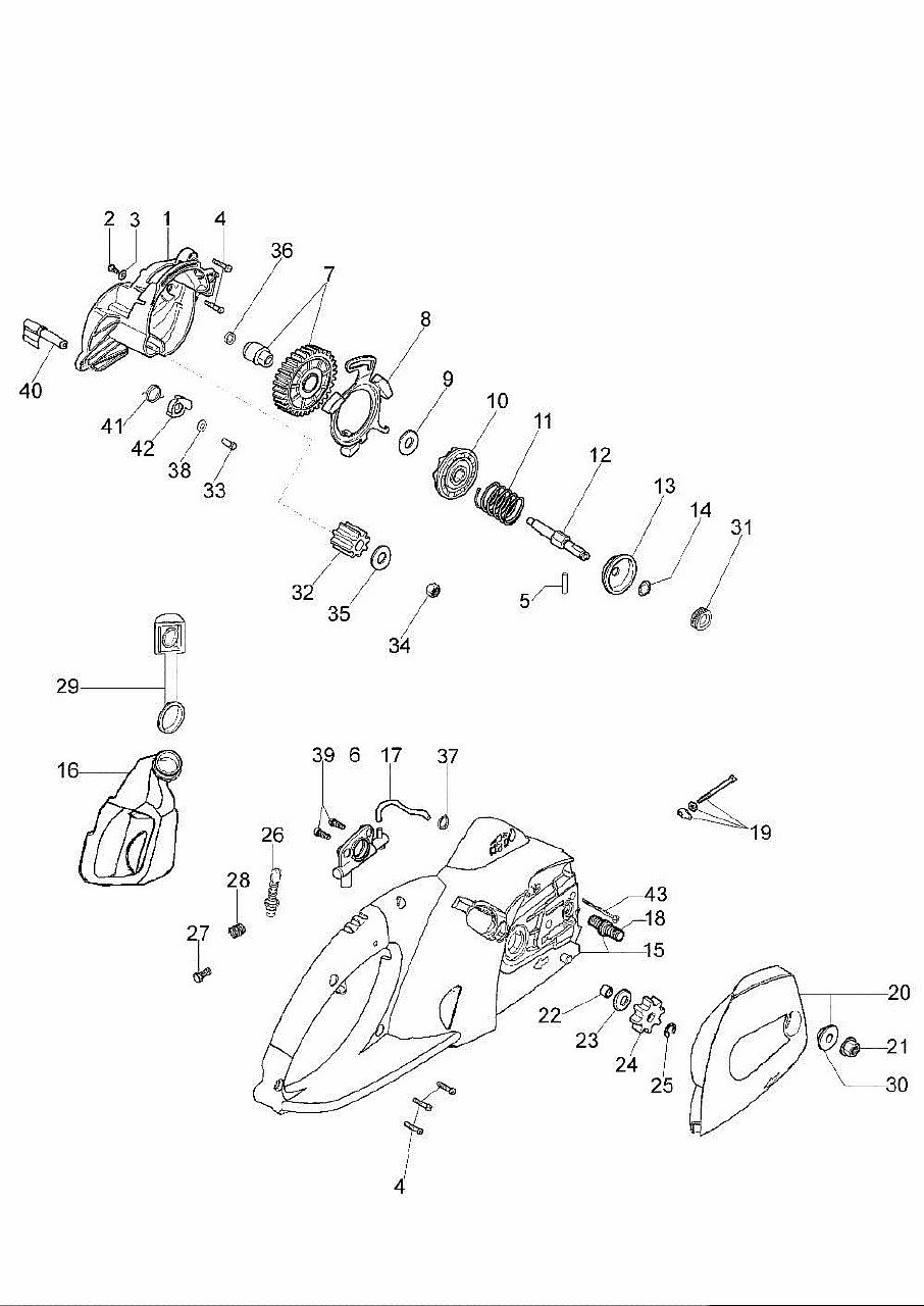 ЗАПЧАСТИ ДЛЯ ПИЛЫ ЦЕПНОЙ ЭЛЕКТРИЧЕСКОЙ OLEO-MAC 1800 E (14,0, 3/8, 1.3) (АРТ. 5102-9001) (ШЕСТЕРНИ)