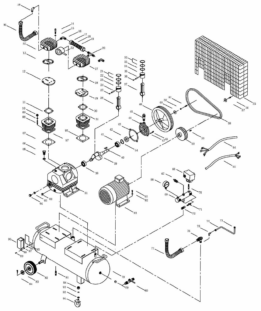 ЗАПЧАСТИ ДЛЯ КОМПРЕССОРА FUBAG DCF 900/270 CT7,5 (29838339)