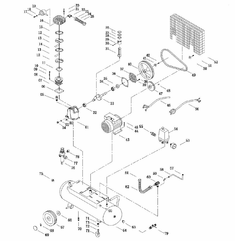 ЗАПЧАСТИ ДЛЯ КОМПРЕССОРА FUBAG ROBUST AIR 440/100 CM3 (29838191)