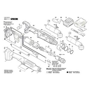 для аккумуляторного шуруповерта Bosch ANGLE EXACT ION 60-120 18 V 3602D94606, деталировка 1