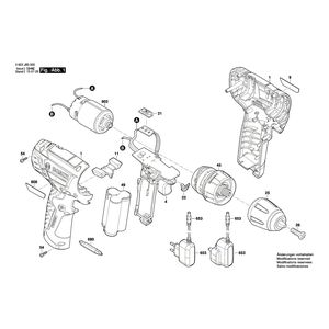 для аккумуляторной дрели-шуруповерта Bosch PSR Easy LI 10.8 V 3603J85002, деталировка 1