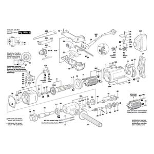 для дрели Bosch D 23/13 220 V 0601121803, деталировка 1