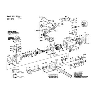 для дрели Bosch DRM 23/13 220 V 0601121903, деталировка 1