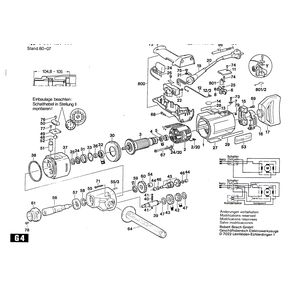 для дрели Bosch DRM 23/13 230 V 0601121703, деталировка 1