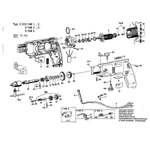 для дрели Bosch E23 SB0 220 V 0603146503, деталировка 1