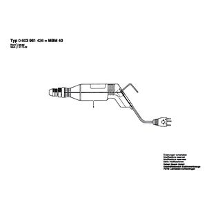 для дрели Bosch MBM 420 220 V 0603961203, деталировка 1