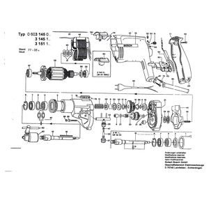 для ударной дрели Bosch M 42 SB 220 V 0603145103, деталировка 1