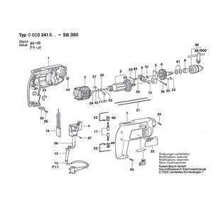 для ударной дрели Bosch SB 350 220 V 0603241803, деталировка 1