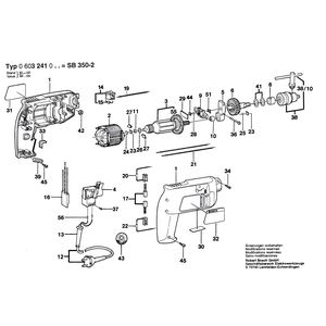 для ударной дрели Bosch SB 350-2 220 V 0603241003, деталировка 1