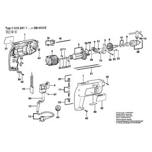 для ударной дрели Bosch SB 400-E 220 V 0603241703, деталировка 1