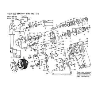 для ударной дрели Bosch SBM 710-2E 220 V 0603997900, деталировка 1