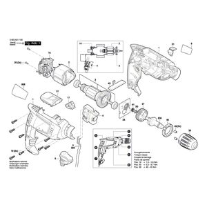 для ударной дрели Bosch UniversalImpact 800 230 V 3603A31100, деталировка 1