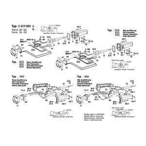 для шуруповерта Bosch 220 V 0601321403, деталировка 2