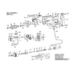 для шуруповерта Bosch 220 V 0601402003, деталировка 1