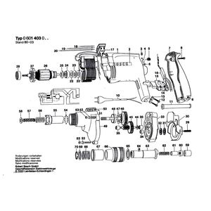 для шуруповерта Bosch 220 V 0601403003, деталировка 1