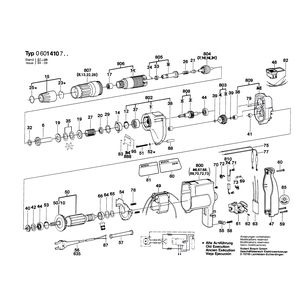 для шуруповерта Bosch 220 V 0601410703, деталировка 1